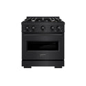 ZLINE 30 in. 4.2 cu. ft. Classic Gas Range with 4 Burner Cooktop and Convection Gas Oven in Black Stainless Steel, Open Box-Great Condition