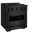 ZLINE 30 in. 4.2 cu. ft. Classic Gas Range with 4 Burner Cooktop and Convection Gas Oven in Black Stainless Steel, Open Box-Great Condition