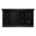 ZLINE Autograph Edition 48 in. 6.7 cu. ft. Classic Double Oven Gas Range with 8 Burner Cooktop in Black Stainless Steel and Polished Gold Accents, Open Box-Great Condition