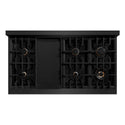 ZLINE Autograph Edition 48 in. 6.7 cu. ft. Classic Double Oven Gas Range with 8 Burner Cooktop in Black Stainless Steel and Polished Gold Accents, Open Box-Good Condition