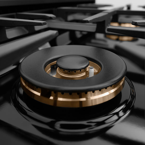 ZLINE Autograph Edition 30 in. Classic Gas Rangetop with 4 Burner DuoPro™ Cooktop in Black Stainless Steel and Champagne Bronze Accents, Open Box-Great Condition