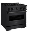 ZLINE 30 in. 4.2 cu. ft. Classic Dual Fuel Range with 4 Burner Gas Cooktop and Electric Convection Oven in Black Stainless Steel, Open Box-Great Condition