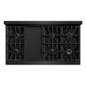ZLINE 48 in. Classic Gas Rangetop with 8 Burners and Porcelain Cooktop in Black Stainless Steel, Open Box-Good Condition