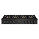 ZLINE 48 in. Classic Gas Rangetop with 8 Burner DuoPro™ Cooktop in Black Stainless Steel, Open Box-Great Condition