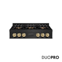 ZLINE Autograph Edition 36 in. Classic Gas Rangetop with 6 Burner DuoPro™ Cooktop in Black Stainless Steel and Champagne Bronze Accents, Open Box-Great Condition