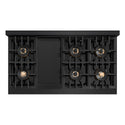 ZLINE Autograph Edition 48 in. Classic Gas Rangetop with 8 Burner DuoPro™ Cooktop in Black Stainless Steel and Champagne Bronze Accents, Open Box-Great Condition