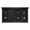 ZLINE 48 in. 6.7 cu. ft. Classic Dual Fuel Range with 8 Burner DuoPro™ Cooktop and Dual Ovens in Black Stainless Steel, Open Box-Good Condition