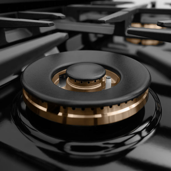 ZLINE 30 in. 4.2 cu. ft. Classic Gas Range with 4 Burner DuoPro™ Cooktop and Convection Gas Oven in Black Stainless Steel, Open Box-Good Condition