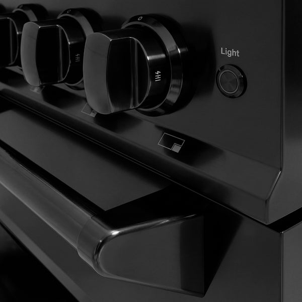 ZLINE 36 in. 5.2 cu. ft. Classic Gas Range with 6 Burner DuoPro™ Cooktop and Convection Gas Oven in Black Stainless Steel (PCGRB-36)