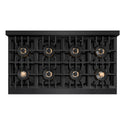 ZLINE Autograph Edition 48 in. 6.7 cu. ft. Classic Gas Range with 8 Burner DuoPro™ Cooktop and Dual Ovens in Black Stainless Steel and Champagne Bronze Accents (PCGRBZ-48-CB)