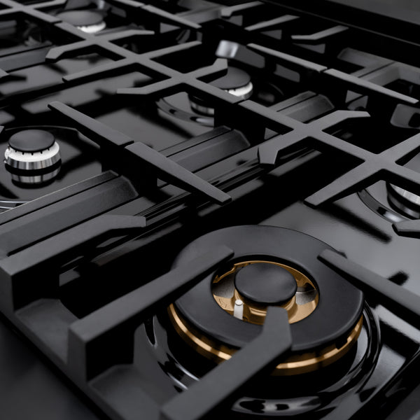 ZLINE 48 in. 6.7 cu. ft. Classic Double Oven Gas Range with 8 Burner Cooktop in Black Stainless Steel, Open Box-Great Condition