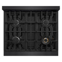 ZLINE 30 in. Classic Gas Rangetop with 4 Burners and Porcelain Cooktop in Black Stainless Steel (RTB2-30)