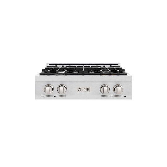 ZLINE 30 in. Legacy Gas Rangetop with 4 Burners and Porcelain Cooktop in Satin Stainless Steel (RTS-30)