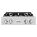 ZLINE 30 in. Legacy Gas Rangetop with 4 Burners and Porcelain Cooktop in Satin Stainless Steel (RTS-30)