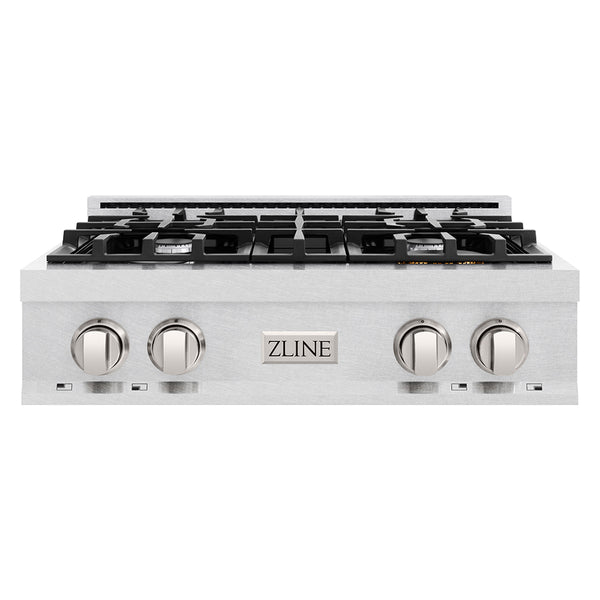 ZLINE 30 in. Legacy Gas Rangetop with 4 Burners and Porcelain Cooktop in Satin Stainless Steel (RTS-30)