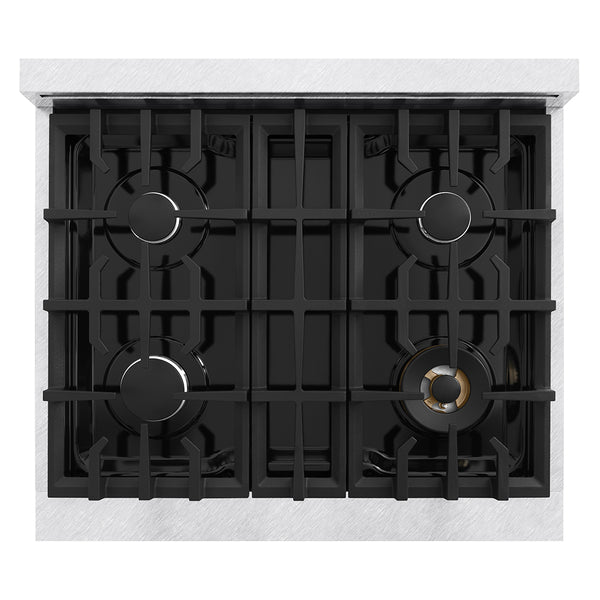 ZLINE 30 in. Legacy Gas Rangetop with 4 Burners and Porcelain Cooktop in Satin Stainless Steel (RTS-30)