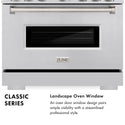 ZLINE 48 in. 6.7 cu. ft. Classic Double Oven Dual Fuel Range with 8 Burner Gas Cooktop in Stainless Steel, Open Box-Great Condition