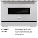ZLINE 48 in. 6.7 cu. ft. Classic Double Oven Gas Range with 8 Burner Cooktop in Stainless Steel, Open Box-Great Condition