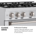 ZLINE 48 in. 6.7 cu. ft. Classic Double Oven Dual Fuel Range with 8 Burner Gas Cooktop in Stainless Steel, Open Box-Great Condition