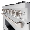 ZLINE 36 in. 5.2 cu. ft. Classic Dual Fuel Range with 6 Burner Gas Cooktop and Electric Convection Oven in Satin Stainless Steel, Open Box-Great Condition