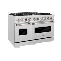 ZLINE 48 in. 6.7 cu. ft. Classic Double Oven Dual Fuel Range in Satin Stainless Steel with 8 Brass Burners (CDRS-BR-48)