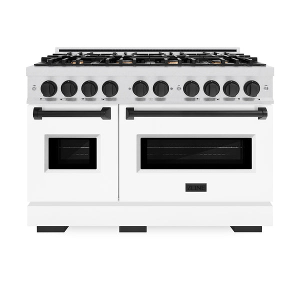 ZLINE Autograph Edition 30 in. 4.2 cu. ft. Classic Dual Fuel Range with 4 Burner Gas Cooktop and Electric Convection Oven in Satin Stainless Steel with Matte Black Accents, Open Box-Great Condition