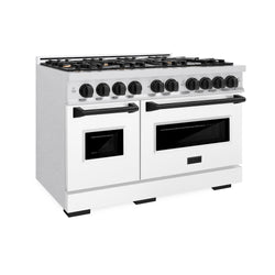ZLINE Autograph Edition 30 in. 4.2 cu. ft. Classic Dual Fuel Range with 4 Burner Gas Cooktop and Electric Convection Oven in Satin Stainless Steel with Matte Black Accents, Open Box-Great Condition