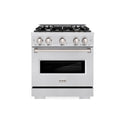 ZLINE 30 in. 4.2 cu. ft. Classic Dual Fuel Range with 4 Burner Gas Cooktop and Electric Convection Oven in Satin Stainless Steel, Open Box-Great Condition