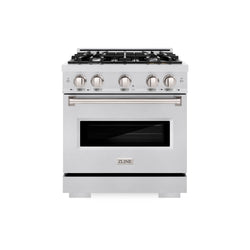 ZLINE 30 in. 4.2 cu. ft. Classic Gas Range with 4 Burner Cooktop and Convection Gas Oven in Satin Stainless Steel (CGRS-30)