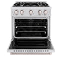 ZLINE 30 in. 4.2 cu. ft. Classic Gas Range with 4 Burner Cooktop and Convection Gas Oven in Satin Stainless Steel, Open Box-Great Condition