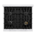 ZLINE 30 in. 4.2 cu. ft. Classic Gas Range with 4 Burner Cooktop and Convection Gas Oven in Satin Stainless Steel, Open Box-Good Condition
