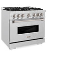 ZLINE 36 in. 5.2 cu. ft. Classic Gas Range with 6 Burner Cooktop and Convection Gas Oven in Satin Stainless Steel (CGRS-36)