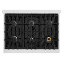 ZLINE 36 in. 5.2 cu. ft. Classic Gas Range with 6 Burner Cooktop and Convection Gas Oven in Satin Stainless Steel, Open Box-Good Condition