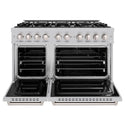ZLINE 48 in. 6.7 cu. ft. Classic Double Oven Gas Range with 8 Burner Cooktop in Satin Stainless Steel, Open Box-Good Condition