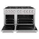 ZLINE 48 in. 6.7 cu. ft. Classic Double Oven Gas Range with 8 Burner Cooktop in Satin Stainless Steel, Open Box-Great Condition