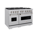 ZLINE 48 in. 6.7 cu. ft. Classic Double Oven Gas Range with 8 Burner Cooktop in Satin Stainless Steel, Open Box-Great Condition