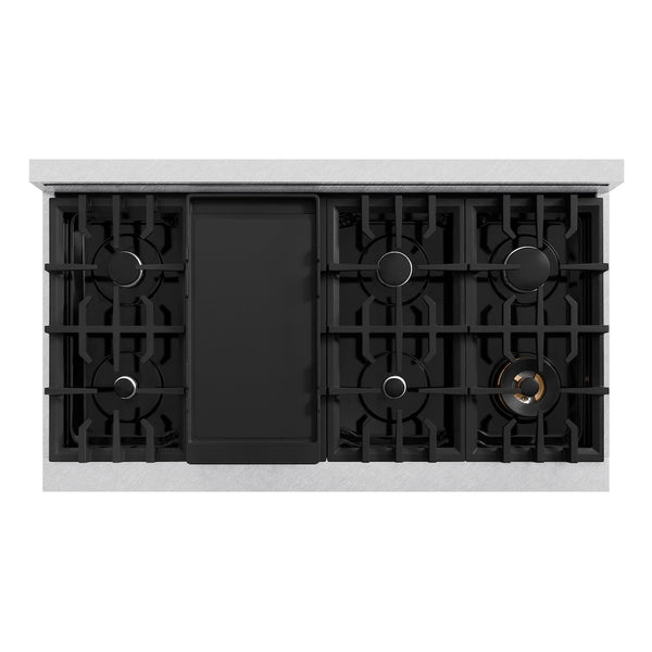 ZLINE 48 in. 6.7 cu. ft. Classic Double Oven Gas Range with 8 Burner Cooktop in Satin Stainless Steel, Open Box-Great Condition