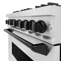 ZLINE Autograph Edition 36 in. 5.2 cu. ft. Classic Gas Range with 6 Burner Cooktop and Convection Gas Oven in Satin Stainless Steel and Matte Black Accents, Open Box-Good Condition
