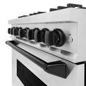 ZLINE Autograph Edition 36 in. 5.2 cu. ft. Classic Gas Range with 6 Burner Cooktop and Convection Gas Oven in Satin Stainless Steel and Matte Black Accents, Open Box-Great Condition
