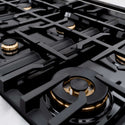 ZLINE Autograph Edition 48 in. 6.7 cu. ft. Classic Double Oven Gas Range with 8 Burner Cooktop in Satin Stainless Steel and Matte Black Accents, Open Box-Good Condition