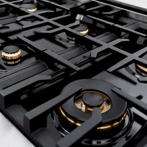 ZLINE Autograph Edition 48 in. 6.7 cu. ft. Classic Double Oven Gas Range with 8 Burner Cooktop in Satin Stainless Steel and Matte Black Accents, Open Box-Good Condition