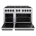 ZLINE Autograph Edition 48 in. 6.7 cu. ft. Classic Double Oven Gas Range with 8 Burner Cooktop in Satin Stainless Steel and Matte Black Accents, Open Box-Good Condition