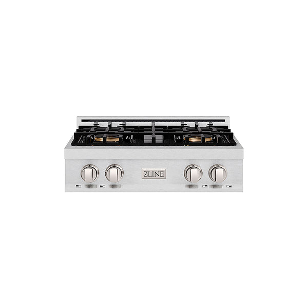 ZLINE 30 in. Classic Gas Rangetop with 4 Burner DuoPro™ Cooktop in Satin Stainless Steel, Open Box-Great Condition
