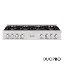 ZLINE 48 in. Classic Gas Rangetop with 8 Burner DuoPro™ Cooktop in Satin Stainless Steel, Open Box-Good Condition