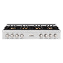 ZLINE 48 in. Classic Gas Rangetop with 8 Burner DuoPro™ Cooktop in Satin Stainless Steel (PCRTS-48)