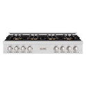ZLINE 48 in. Classic Gas Rangetop with 8 Burner DuoPro™ Cooktop in Satin Stainless Steel, Open Box-Great Condition
