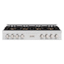 ZLINE 48 in. Classic Gas Rangetop with 8 Burner DuoPro™ Cooktop in Satin Stainless Steel, Open Box-Good Condition