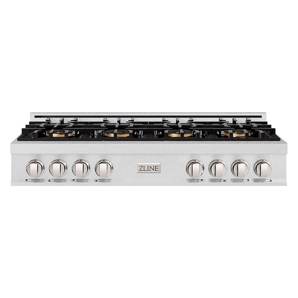 ZLINE 48 in. Classic Gas Rangetop with 8 Burner DuoPro™ Cooktop in Satin Stainless Steel, Open Box-Good Condition