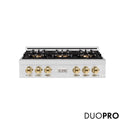 ZLINE Autograph Edition 36 in. Classic Gas Rangetop with 6 Burner DuoPro™ Cooktop in Satin Stainless Steel and Polished Gold Accents (PCRTSZ-36-G)