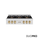 ZLINE Autograph Edition 36 in. Classic Gas Rangetop with 6 Burner DuoPro™ Cooktop in Satin Stainless Steel and Polished Gold Accents, Open Box-Good Condition